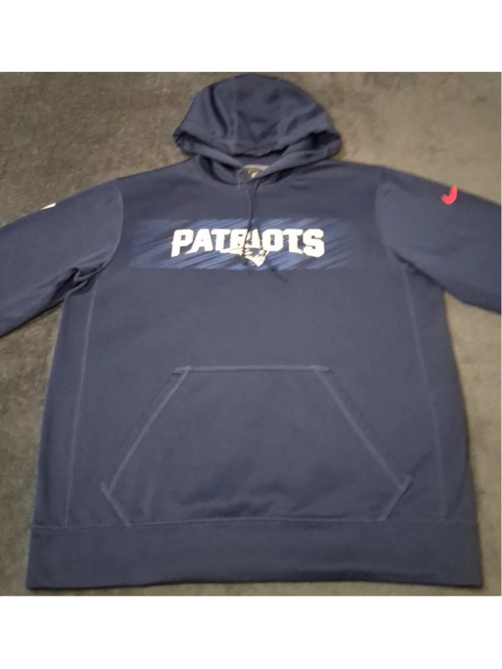 New England Patriots Men's Medium Hoodie Nike NFL Training Equipment Navy Blue